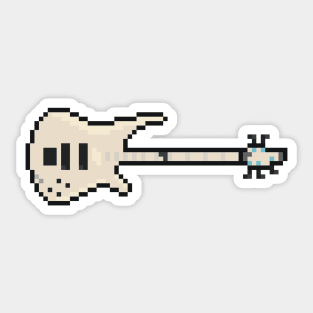 Pixel White K5 Bass Guitar Sticker